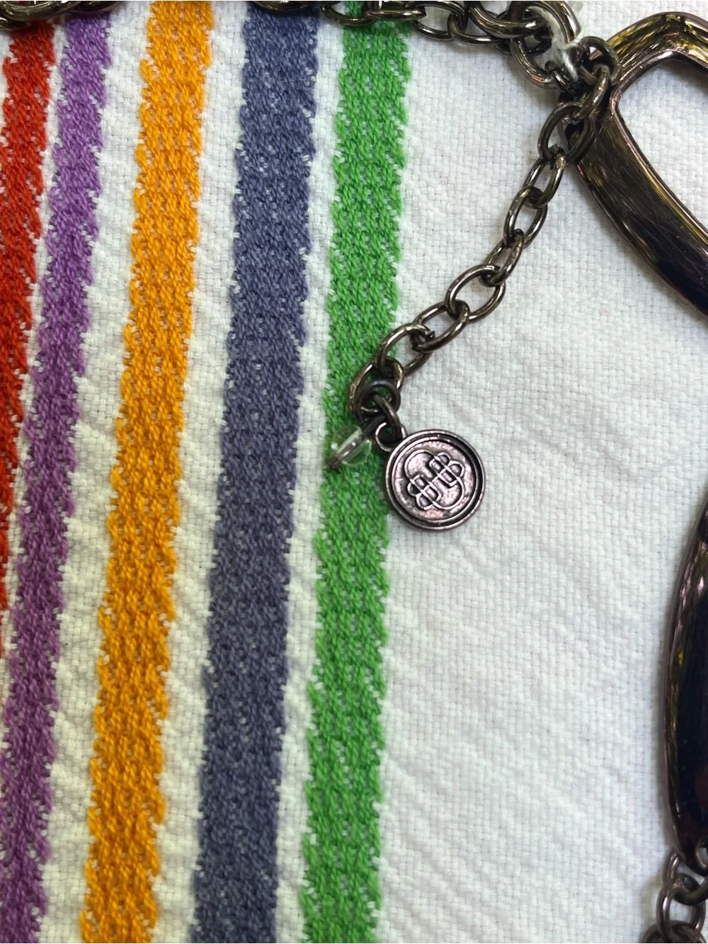 Y2K Vintage Signed Chunky Purple Metallic Collar Necklace